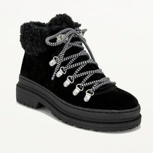 Splendid Yvette Fuax Fur  Lace-up Boots-Size 5 1/2  NWOB